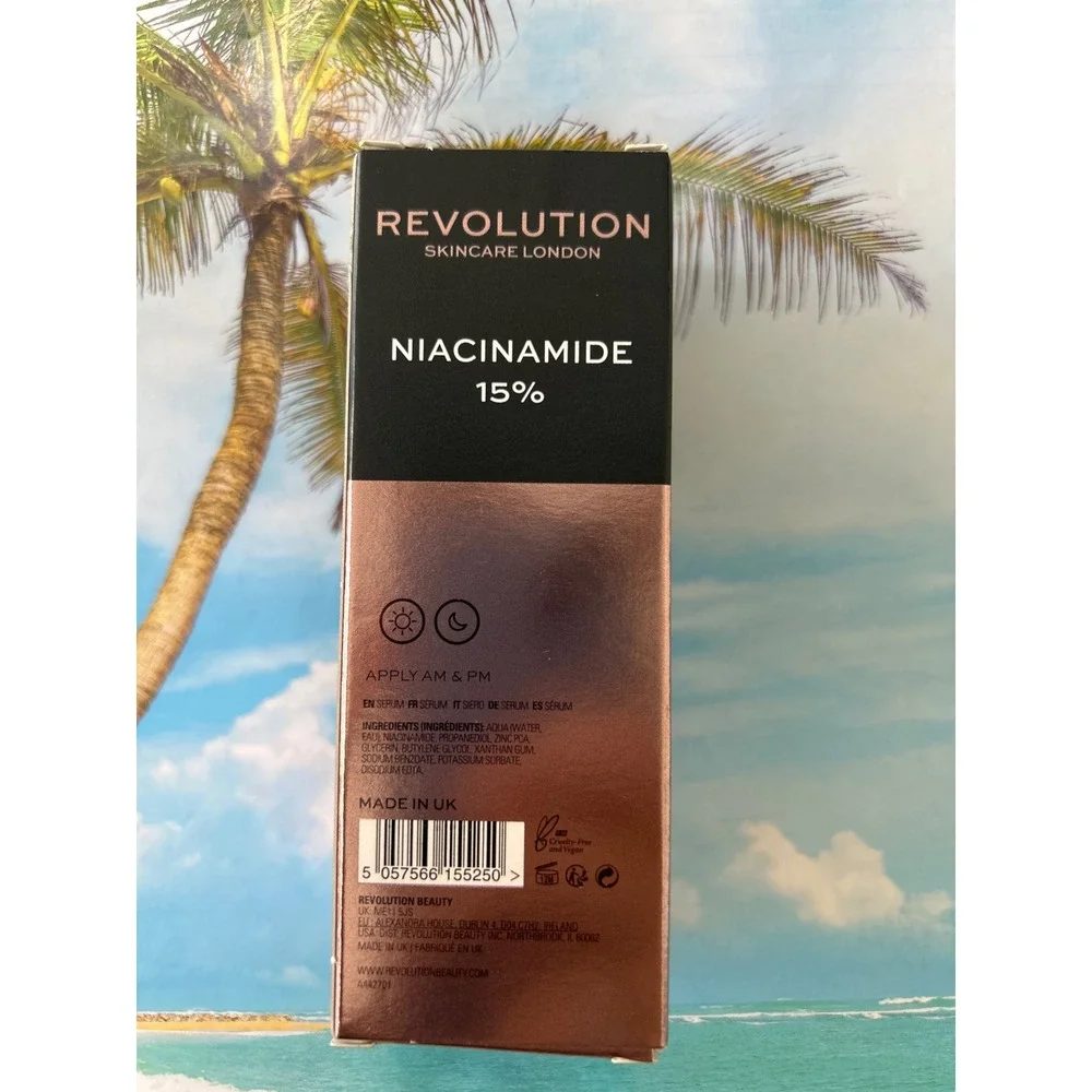 Revolution Skincare London Niacinamide 15% Blemish & Pore‎ Refining Serum NIB